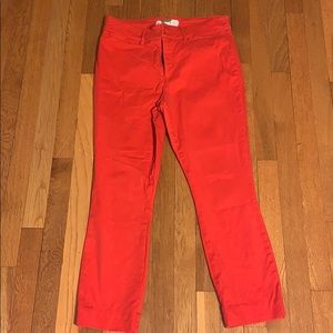 Anthropologie Red pants